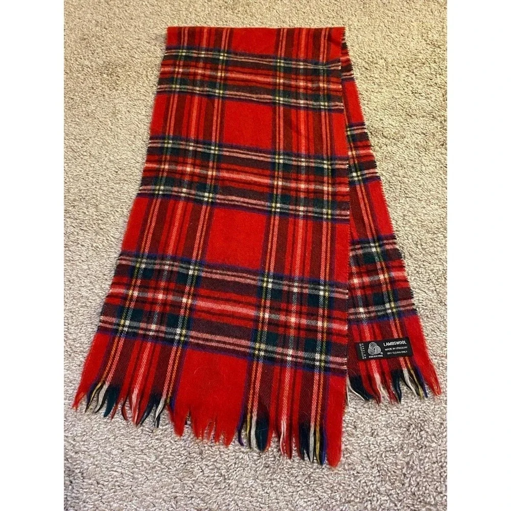 Lambswool Tartan Plaid Scarf 12